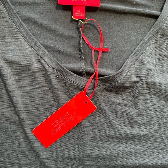 JENNIFER LOPEZ BATWING BLOUSE RHINESTONE SHOULDERS SIZE XL - Picture 8 of 11